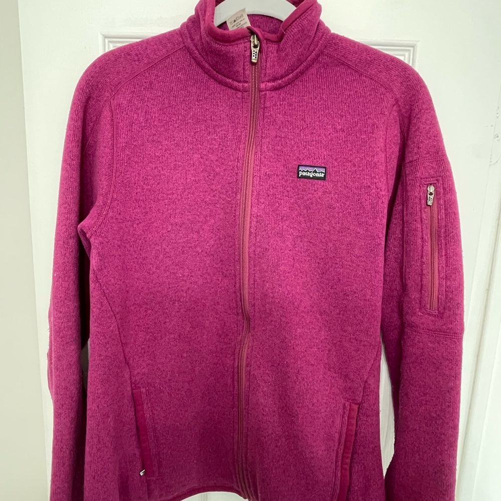 Patagonia amaranth pink BETTER SWEATER Knit Fleece Jacket MEDIUM WOMANS